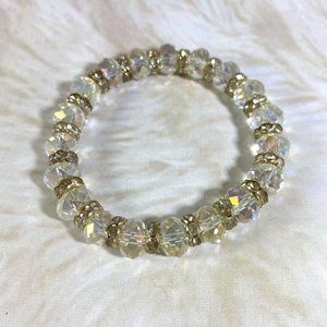 Vintage AB Austrian crystal stretch bracelet